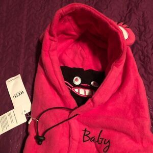 Toddler balaclava with built-in gator & adjustable cinched down hood- so cute